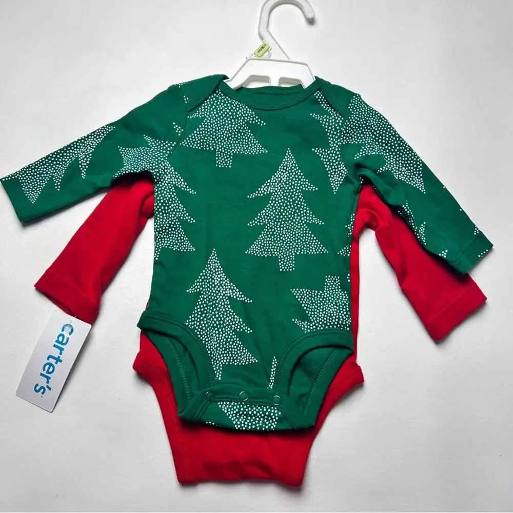 Carter's Baby Matching Holiday Christmas Onesie and Legging Set Sz 3M